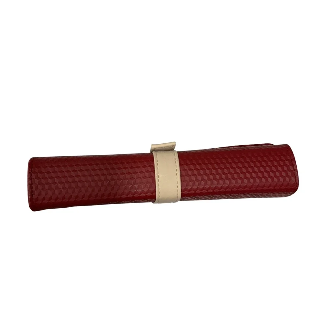Jan Taminiau Women's Business Class Amenity Clutch Burgundy Limited Edition OS